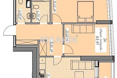 2-комнатная квартира по адресу Курортный пер. (площадь 63,7 м²) - Atlanta.ua - фото 12