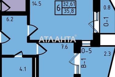 1-комнатная квартира по адресу Небесной Сотни пр. (площадь 35,2 м²) - Atlanta.ua - фото 9