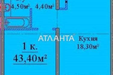 1-комнатная квартира по адресу ул. Жаботинского (площадь 43,4 м²) - Atlanta.ua - фото 12