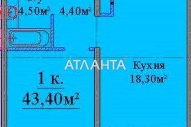 1-кімнатна квартира за адресою вул. Жаботинського (площа 43,4 м²) - Atlanta.ua - фото 12