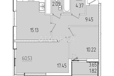 2-rooms apartment apartment by the address st. Krasnova (area 60,4 m²) - Atlanta.ua - photo 14