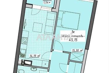 1-комнатная квартира по адресу Курортный пер. (площадь 45,2 м²) - Atlanta.ua - фото 8