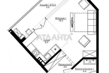 1-кімнатна квартира за адресою вул. Французький бульв. (площа 42,2 м²) - Atlanta.ua - фото 8