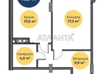 1-комнатная квартира по адресу ул. Паустовского (площадь 48 м²) - Atlanta.ua - фото 15