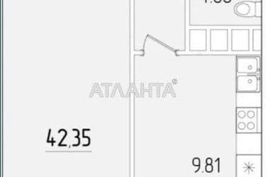 1-кімнатна квартира за адресою вул. Краснова (площа 42,4 м²) - Atlanta.ua - фото 12