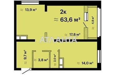 2-кімнатна квартира за адресою вул. Жаботинського (площа 63,2 м²) - Atlanta.ua - фото 8