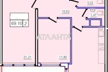2-комнатная квартира по адресу ул. Жемчужная (площадь 69,1 м²) - Atlanta.ua - фото 13