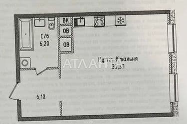 1-кімнатна квартира за адресою вул. Гагарінське плато (площа 46 м²) - Atlanta.ua - фото 8