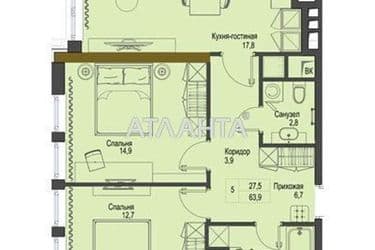 2-кімнатна квартира за адресою вул. Французький бульв. (площа 63,9 м²) - Atlanta.ua - фото 10