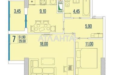 2-кімнатна квартира за адресою вул. Бугаївська (площа 52,3 м²) - Atlanta.ua - фото 10