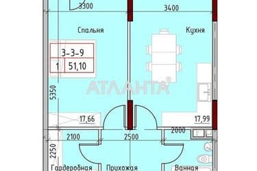 1-комнатная квартира по адресу Маячный пер. (площадь 52,8 м²) - Atlanta.ua - фото 8