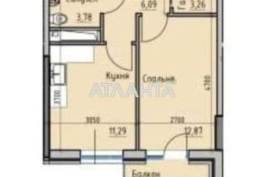 1-комнатная квартира по адресу ул. Радостная (площадь 38,4 м²) - Atlanta.ua - фото 8