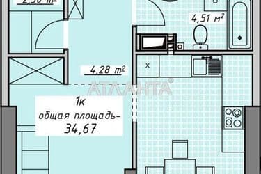 1-кімнатна квартира за адресою Курортний пров. (площа 34,7 м²) - Atlanta.ua - фото 15