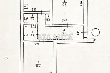 2-комнатная квартира по адресу Гагарина пр. (площадь 52,4 м²) - Atlanta.ua - фото 14