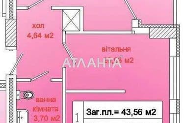 1-комнатная квартира по адресу ул. Величковського (площадь 43,6 м²) - Atlanta.ua - фото 24