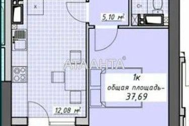 1-room apartment apartment by the address st. Kurortnyy per (area 37,8 m²) - Atlanta.ua - photo 12