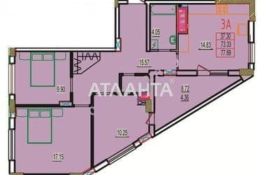 3-rooms apartment apartment by the address st. Stroitelnaya (area 78 m²) - Atlanta.ua - photo 7