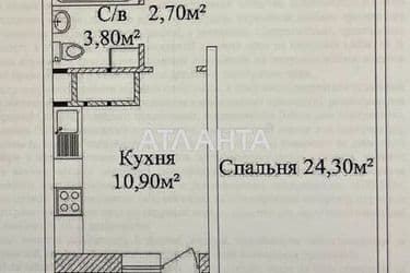 1-комнатная квартира по адресу ул. Жаботинского (площадь 43,4 м²) - Atlanta.ua - фото 13