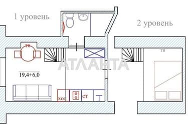 1-room apartment apartment by the address st. Uspenskaya Chicherina (area 25,4 m²) - Atlanta.ua - photo 17