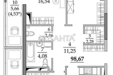 3-rooms apartment apartment by the address st. Vilyamsa ak (area 106,4 m²) - Atlanta.ua - photo 27