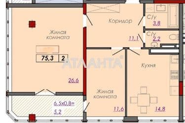 2-rooms apartment apartment by the address st. Kompasnyy per (area 78 m²) - Atlanta.ua - photo 10