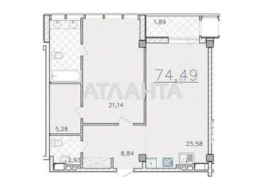 2-комнатная квартира по адресу Французский бул. (площадь 74,5 м²) - Atlanta.ua - фото 24