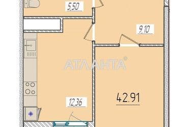 1-комнатная квартира по адресу ул. Краснова (площадь 42,9 м²) - Atlanta.ua - фото 4