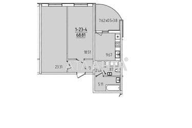 2-кімнатна квартира за адресою вул. Краснова (площа 68,8 м²) - Atlanta.ua - фото 8