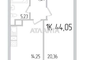 1-кімнатна квартира за адресою вул. Сахарова (площа 43,1 м²) - Atlanta.ua - фото 8