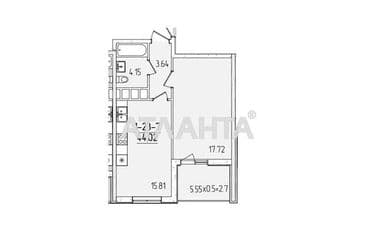 1-кімнатна квартира за адресою вул. Краснова (площа 44,0 м²) - Atlanta.ua - фото 8