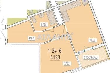 1-кімнатна квартира за адресою вул. Краснова (площа 41,1 м²) - Atlanta.ua - фото 4