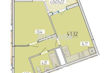1-кімнатна квартира за адресою вул. Краснова (площа 42,8 м²) - Atlanta.ua - фото 4