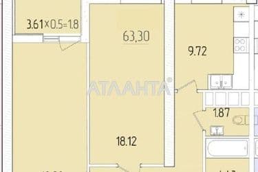 2-кімнатна квартира за адресою вул. Краснова (площа 63,4 м²) - Atlanta.ua - фото 5