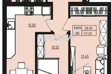 2-кімнатна квартира за адресою вул. Марсельська (площа 57,2 м²) - Atlanta.ua - фото 14