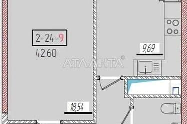 1-комнатная квартира по адресу ул. Краснова (площадь 42,4 м²) - Atlanta.ua - фото 12