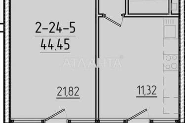 1-комнатная квартира по адресу ул. Краснова (площадь 42,8 м²) - Atlanta.ua - фото 20