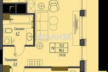 1-кімнатна квартира за адресою вул. Французький бульв. (площа 56,4 м²) - Atlanta.ua - фото 4