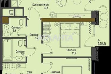 1-кімнатна квартира за адресою вул. Французький бульв. (площа 63,6 м²) - Atlanta.ua - фото 6