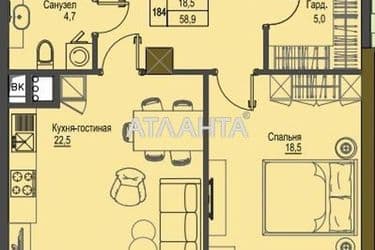 1-кімнатна квартира за адресою вул. Французький бульв. (площа 59,1 м²) - Atlanta.ua - фото 6