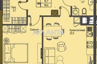 1-кімнатна квартира за адресою вул. Французький бульв. (площа 58,4 м²) - Atlanta.ua - фото 10