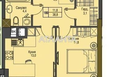 1-кімнатна квартира за адресою вул. Французький бульв. (площа 40,3 м²) - Atlanta.ua - фото 8