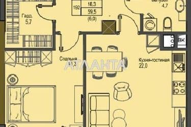 1-room apartment apartment by the address st. Frantsuzskiy bul Proletarskiy bul (area 60,8 m²) - Atlanta.ua - photo 9