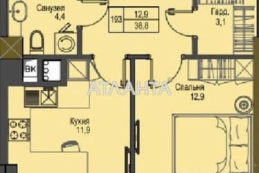 1-комнатная квартира по адресу Французский бул. (площадь 38,7 м²) - Atlanta.ua - фото 9