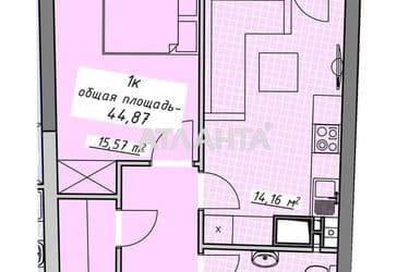 1-комнатная квартира по адресу Курортный пер. (площадь 44,9 м²) - Atlanta.ua - фото 25