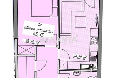 1-комнатная квартира по адресу Курортный пер. (площадь 44,4 м²) - Atlanta.ua - фото 22