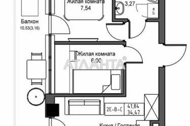 2-rooms apartment apartment by the address st. 7 km ovidiopolskoy dor (area 41,8 m²) - Atlanta.ua - photo 7