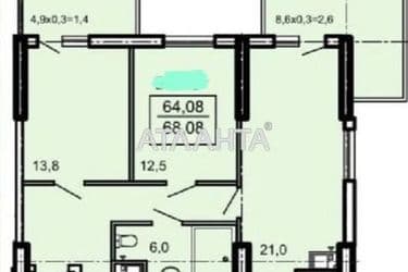 2-rooms apartment apartment by the address st. Topolinnyy per (area 68,1 m²) - Atlanta.ua - photo 9