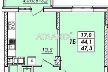 1-комнатная квартира по адресу Овидиопольская дор. (площадь 48 м²) - Atlanta.ua - фото 8