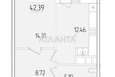 1-комнатная квартира по адресу ул. Краснова (площадь 42,4 м²) - Atlanta.ua - фото 14