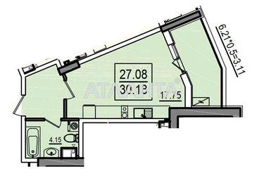 1-кімнатна квартира за адресою вул. Дача Ковалевського (площа 30,2 м²) - Atlanta.ua - фото 11